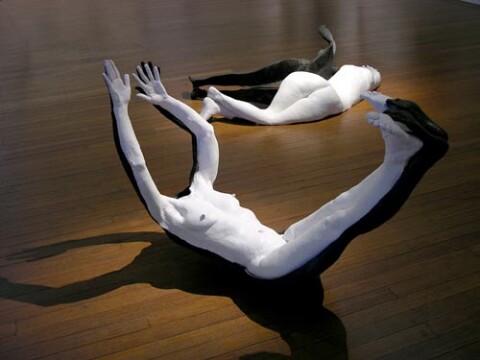 Julie Rrap Hard Core / Soft Core, 2006; bronze and silicon rubber; two pieces: 87 x 128 x 110 cm and 49 x 188 x 115 cm; enquire