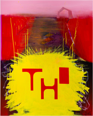 Gareth Sansom THE, 2018; oil and enamel on linen; 152 x 122 cm; enquire