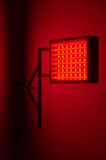 Callum Morton City Lights #7, 2026; steel, powder coating, lights; 69.5 x 80 x 12 cm; enquire
