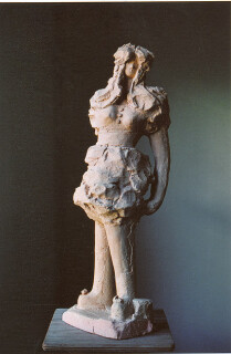 Linda Marrinon Girl in Bubble Dress, 2006; tinted plaster; 60 x 30 x 30 cm; enquire