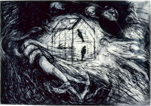 Ken Unsworth Untitled, 1987; charcoal on paper; 157 x 226 cm; enquire