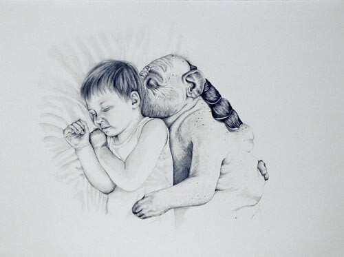 Patricia Piccinini Leo, 2005; graphite on papaer; 57.15 x 76.2 cm; enquire