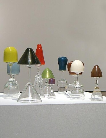 Hany Armanious Untitled Snake Oil, 2005; hotmelt oil paint and glass; 10 pieces, dimensions variable; enquire