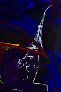 Tom Polo i always knew you'd follow through (detail), 2026; acrylic on canvas; 213 x 198 cm; enquire