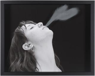 Julie Rrap Blow Back #18, 2018; digital print and handground glass; 52 x 64 cm; Edition of 3 + AP 1; enquire