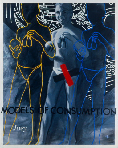 Merilyn Fairskye Models of Consumption, 1985; oil on canvas; 152 x 122 cm; enquire