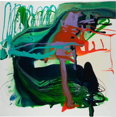 Dale Frank Cussonia Spicata Steven Stroke, 2011; varnish on canvas; 200 x 200 cm; enquire