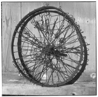 Bill Culbert Bike wheel with wire, 2002; Edition of 25; enquire