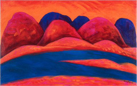 Linda Jackson Orange Sunset, 1998; acrylic on canvas; 120 x 75 cm; enquire