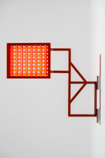 Callum Morton City Lights #7, 2026; steel, powder coating, lights; 69.5 x 80 x 12 cm; enquire