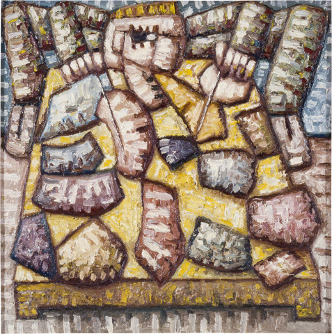 Keith Looby To the arteater, 1983-84; from the series Little Arteaters; oil on canvas; 66 x 66 cm; enquire