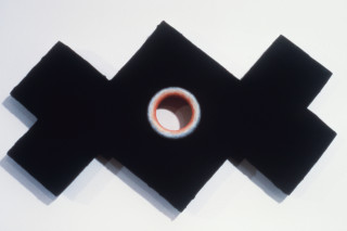 Hilarie Mais M.S., 1984; from the series Past Imperfect; timber and surface media; 25 x 42 x 4 cm; enquire