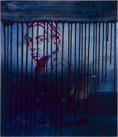 Mark Titmarsh Where The Wind Bites Keenest (Part III), 1989; acrylic and ink on canvas; 52 x 44.5 cm; enquire