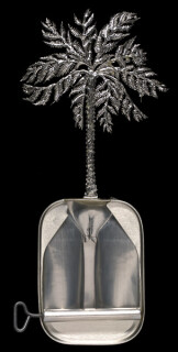 Fiona Hall Cyathea cooperi / Tree fern, 1989-90; from the series Paradisus Terrestris; aluminium & tin; 25 x 12 x 3 cm; enquire