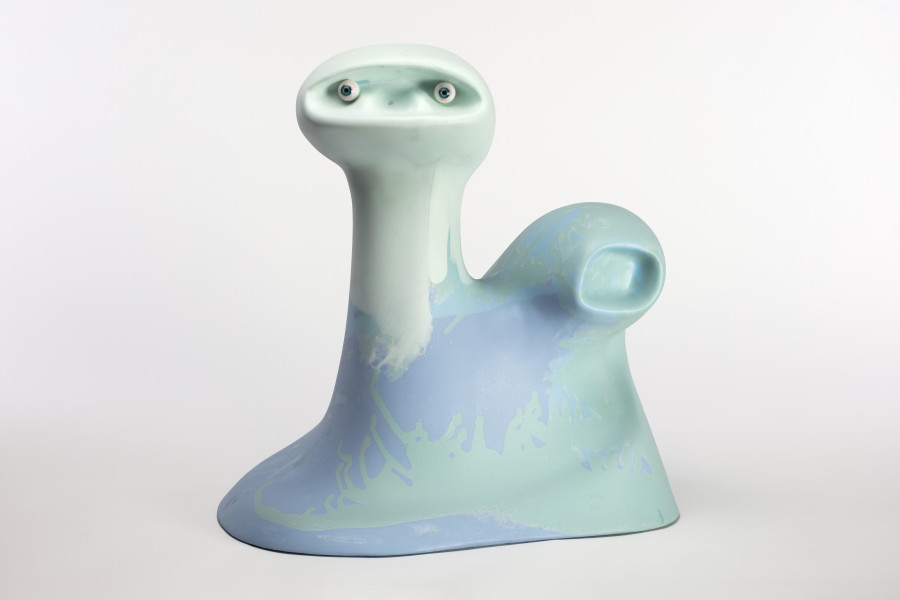 Patricia Piccinini Gentleman Ned, 2025; polyurethane, resin; 51 x 47 x 46 cm; From a suite of 3 colour variations; enquire