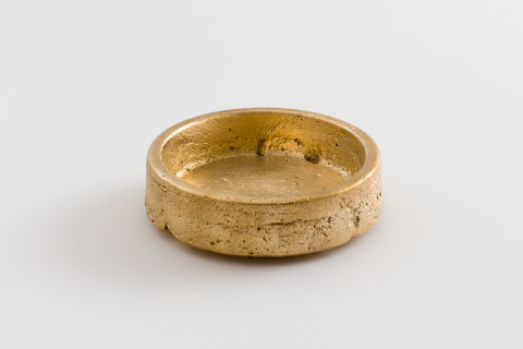 Marley Dawson Ashtray, 2021; cast brass (round lip); 3.5 x 11 x 11 cm; enquire