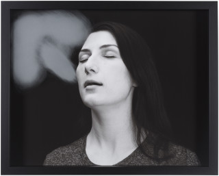 Julie Rrap Blow Back #19, 2018; digital print and handground glass; 52 x 64 cm; Edition of 3 + AP 1; enquire