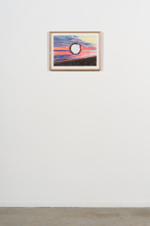 installation view; Callum Morton The Hole Story #13, 2026; pencil and gouache on paper; 30 x 42 cm; enquire