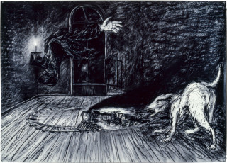 Ken Unsworth Untitled, 1987; charcoal on paper; 157 x 220 cm; enquire