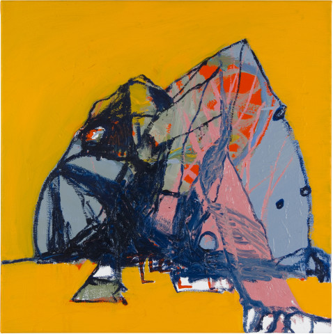 Gareth Sansom Floating landscape, 2012; oil and enamel on linen; 60 x 60 cm; enquire