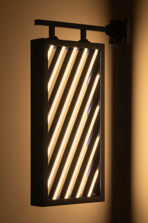 Callum Morton City Lights #5, 2026; steel, 2Pac polyurethane, lights; 89.5 x 50.5 x 12 cm; enquire