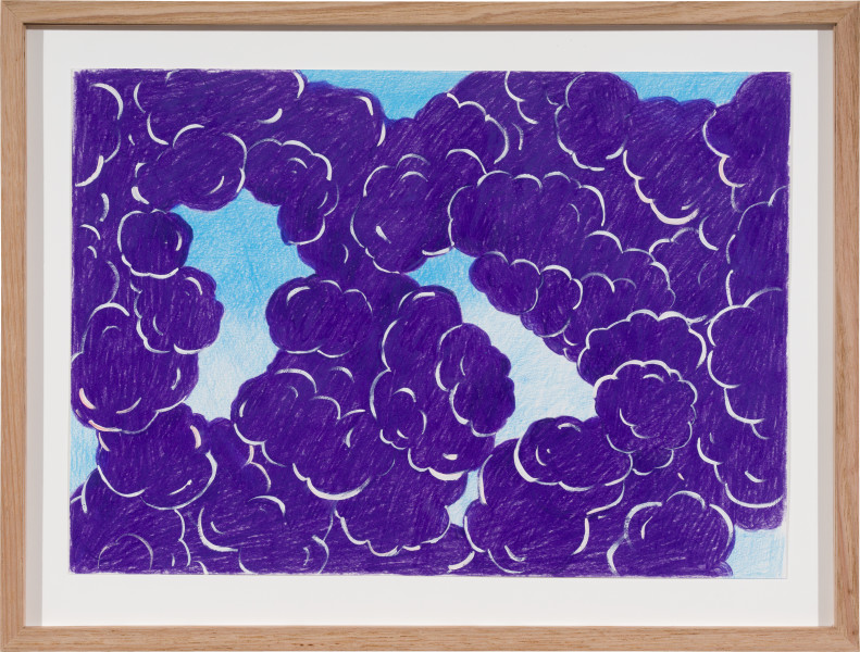 Callum Morton Smoke #5, 2024; pencil and gouache on paper; 30 x 42 cm; enquire