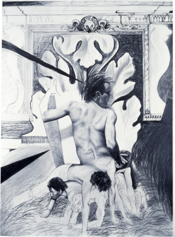 Richard Goodwin Pyramid of Heads I, 1984; 210 x 150 cm; enquire