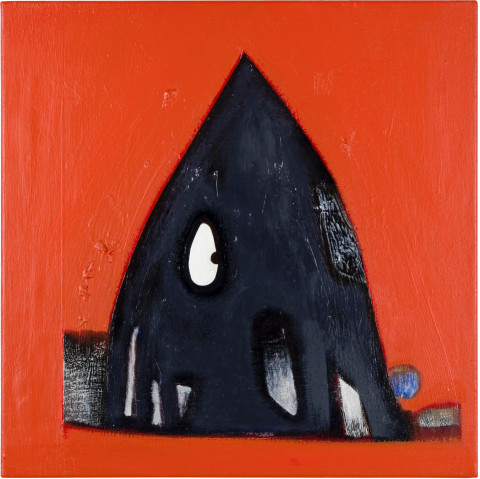 Gareth Sansom Tent head, 2011; oil and enamel on linen; 61 x 61 cm; enquire