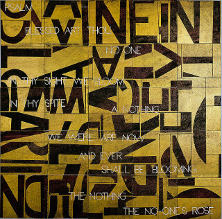Imants Tillers Psalm II, 2012; acrylic, gouache on 25 canvas boards, nos. 90894-90918; 152.4 x 152.4 cm; enquire