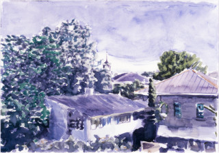 Gunter Christmann Rebusuber Suberebus, 1988; watercolour on Inges paper; 59.5 x 73.5 cm; enquire
