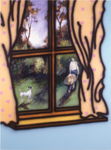 Howard Arkley Suburban Landscape, 1987; acrylic paint on canvas; 160 x 122 cm; enquire