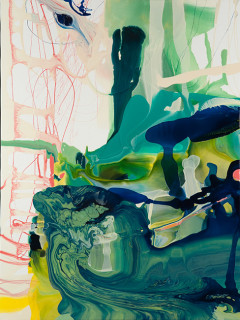 Dale Frank Arbutus Canariensis Carnal Carnie, 2011; varnish on canvas; 160 x 120 cm; enquire