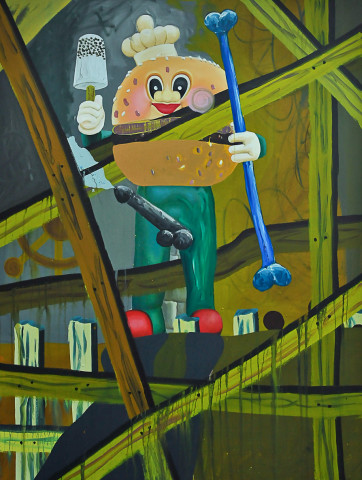 David Griggs Frat of the Obese 5, 2011; acrylic on canvas; 183 x 137 cm; enquire