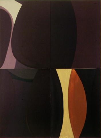 Tony Clark Lontano XX, 2000; from the series Lontano; Acrylic on canvas board; 122 x 91.5 cm; 4 panels; enquire