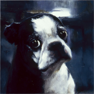 Louise Hearman Untitled #  999, 2003; oil on masonite; 30 x 30 cm; enquire