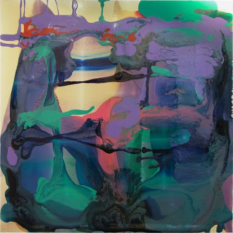 Dale Frank It seemed that the happiness was of the most mundane kind., 2006; varnish on canvas; 200 x 200 cm; enquire