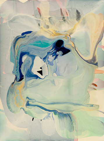 Dale Frank 29. Most of the people he only loved now were either on television, or looked good on television., 2009; varnish on canvas; 160 x 120 cm; enquire