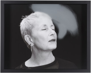 Julie Rrap Blow Back #25, 2018; digital print and handground glass; 52 x 64 cm; Edition of 3 + AP 1; enquire