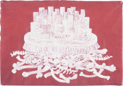Fiona Hall Whitewash, 1997; gouache on Daphne paper; 56 x 80 cm; enquire