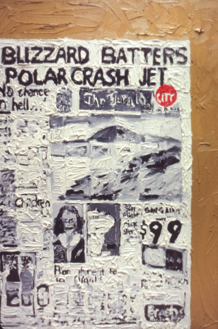 Jenny Watson A Painted Page: The Herald, 1979; oil on duck; 66.04 x 55.88 cm; enquire