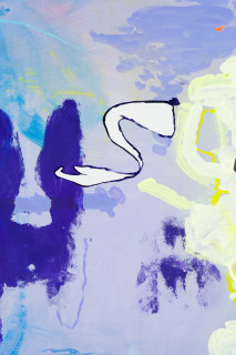 Tom Polo legs, lungs (detail), 2026; acrylic and Flashe on polycotton; 213 x 198 cm; enquire