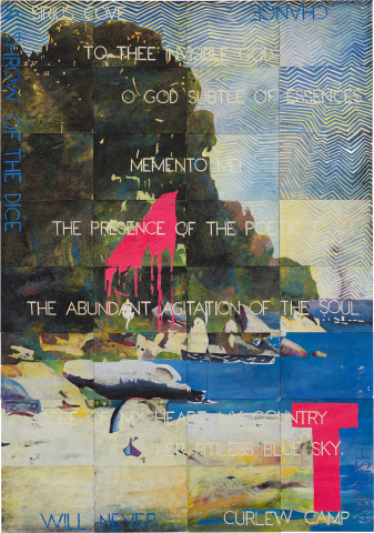 Imants Tillers Factum 1, 2021; synthetic polymer paint, gouache on 32 canvasboards, nos. 111750–111781; 202 x 141.5 cm; more info; enquire