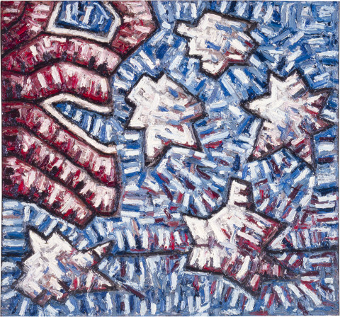 Keith Looby The political paint, 1983-84; from the series Little Arteaters; oil on canvas; 111 x 111 cm; enquire