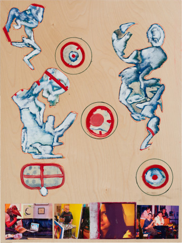 Gareth Sansom Let's dance, 2021; mixed media on plywood; 80 x 60 cm; more info; enquire