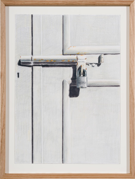 Callum Morton Door #5, 2025; pencil and gouache on paper; 42 x 30 cm; enquire
