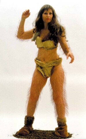 Julie Rrap Camouflage # 2 (Raquel), 2000; photograph mounted on lexcen; 195 x 122 cm; Edition of 9; enquire