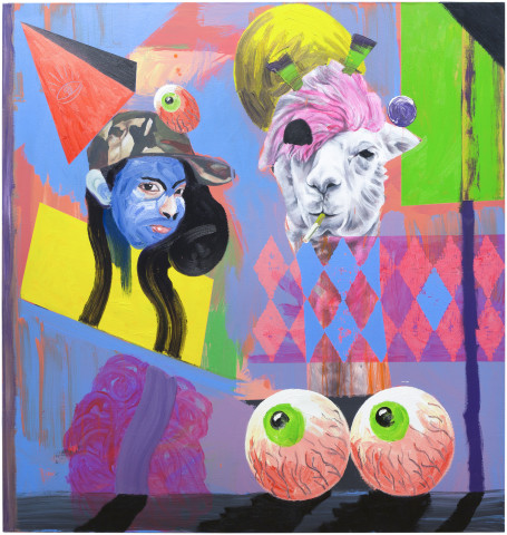 David Griggs Wendy and Joseph, 2016; acrylic and oil on canvas; 152 x 144.5 cm; enquire