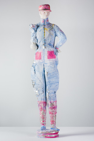 Linda Marrinon Pierre Fresnay (blue), 2023; painted plaster; 100 x 24 x 14 cm; more info; enquire