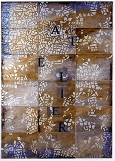 Imants Tillers Atelier XVIII, 2002; synthetic polymer paint, gouache on 18 canvasboards, nos. 72986 - 73003; 152.4 x 106.7 cm; enquire