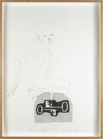 Del Kathryn Barton like normal people, 2014; ink and acrylic on hot pressed paper; 82 x 60.5 cm; enquire